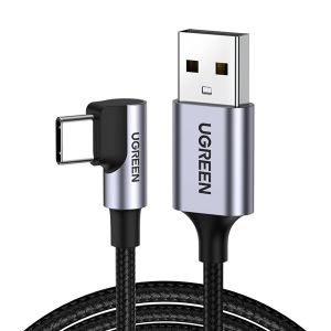 Cable UGREEN Right Angle USB-A to USB-C 1m (Space Gray) 50941