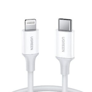 Cable UGREEN USB C to Lightning M/M Rubber Shell 2m (White) 60749 US171