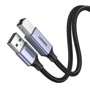 Cable UGREEN USB-A to USB-B Male Alu Case Braided Black (90560)